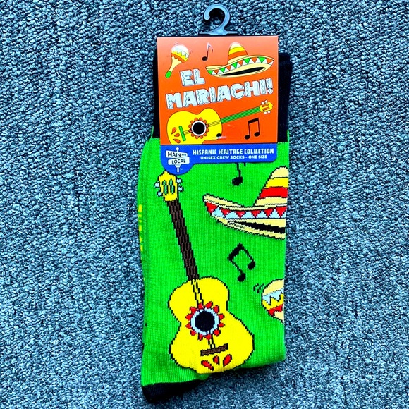 Main And Local Other - 3/$18 El Mariachi Mexican Funny Novelty Crew Socks - Brand New